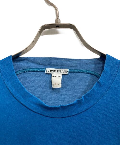STONE ISLAND（ストーンアイランド）STONE ISLAND (ストーンアイランド) 襟ロゴTシャツ ブルー サイズ:Mの古着・服飾アイテム