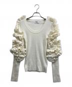 Bibiy.ビビィ）の古着「FLORENTINA FRILL KNIT」｜アイボリー