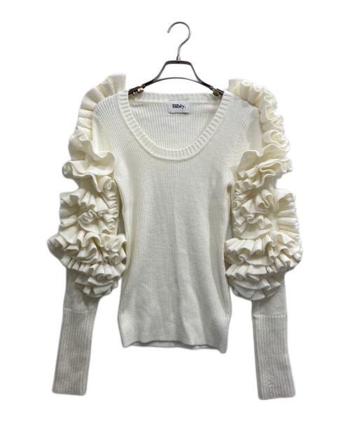 Bibiy.（ビビィ）Bibiy. (ビビィ) FLORENTINA FRILL KNIT アイボリー サイズ:Fの古着・服飾アイテム