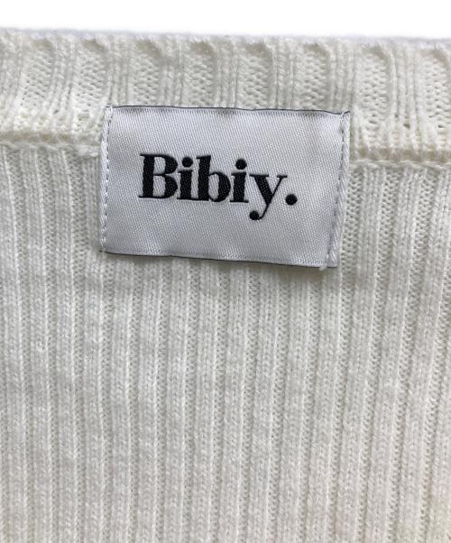 Bibiy.（ビビィ）Bibiy. (ビビィ) FLORENTINA FRILL KNIT アイボリー サイズ:Fの古着・服飾アイテム