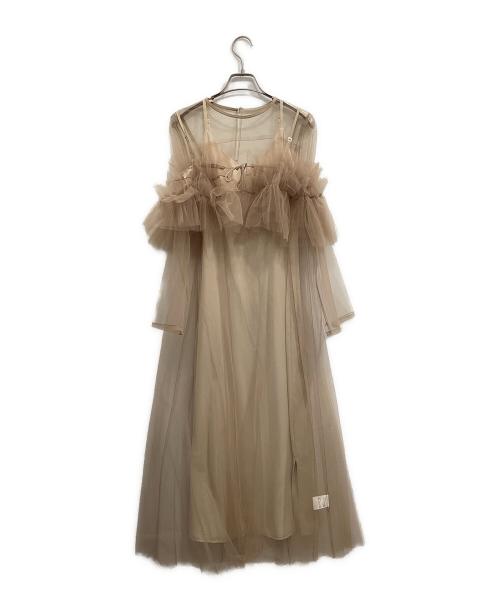 ANDRESD（アンドレスド）ANDRESD (アンドレスド) マルチウェイボリュームチュールドレス ブラウン サイズ:Sの古着・服飾アイテム