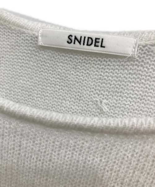 Snidel（スナイデル）Snidel (スナイデル) シアーイレヘムニットコンビワンピース ホワイトの古着・服飾アイテム