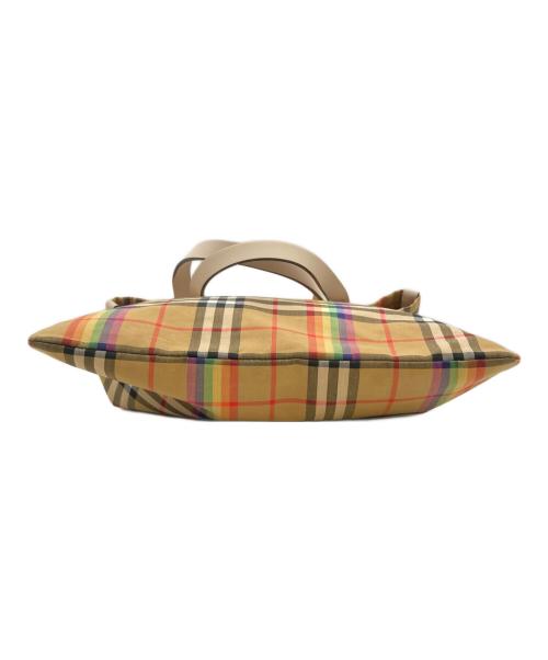 BURBERRY LONDON（バーバリーロンドン）BURBERRY LONDON (バーバリーロンドン) レインボーチェックトートバッグ ベージュの古着・服飾アイテム