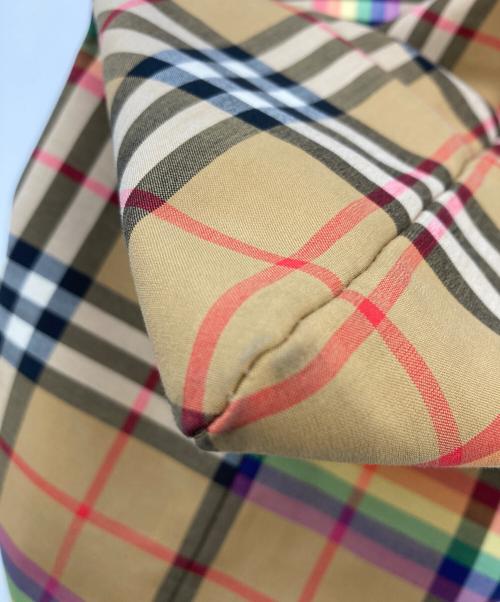BURBERRY LONDON（バーバリーロンドン）BURBERRY LONDON (バーバリーロンドン) レインボーチェックトートバッグ ベージュの古着・服飾アイテム