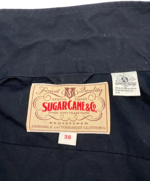 SUGAR CANE（シュガーケーン）SUGAR CANE (シュガーケーン) LOONEY TUNES (ルーニーチューンズ) チェーンステッチスポーツジャケット ブラック サイズ:38の古着・服飾アイテム