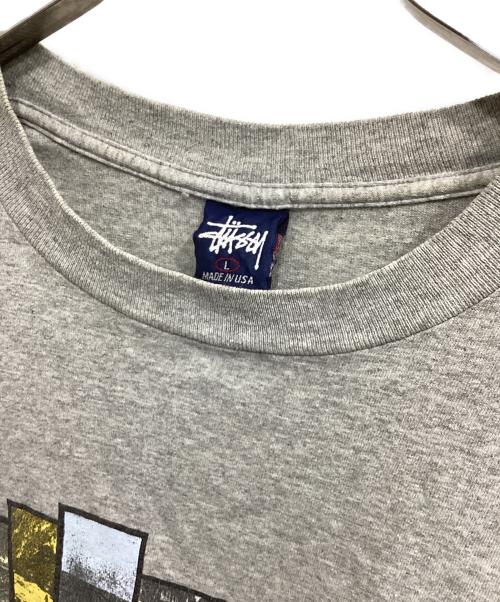 stussy（ステューシー）stussy (ステューシー) プリントTシャツ グレー サイズ:Lの古着・服飾アイテム