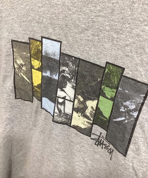 stussy（ステューシー）stussy (ステューシー) プリントTシャツ グレー サイズ:Lの古着・服飾アイテム