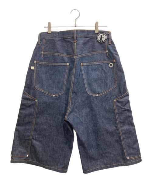 FAF（エフエーエフ）FAF (エフエーエフ) NEWCOMMUNE BAGGY DENIM SHORTS インディゴ サイズ:2の古着・服飾アイテム