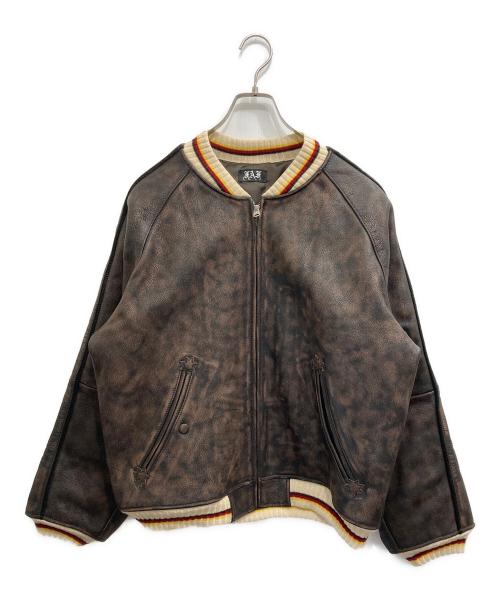 FAF（エフエーエフ）FAF (エフエーエフ) Leather Suka Jacket ブラウン サイズ:2の古着・服飾アイテム