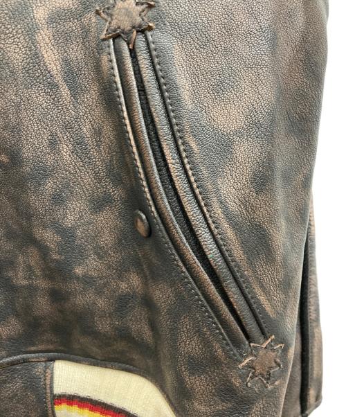 FAF（エフエーエフ）FAF (エフエーエフ) Leather Suka Jacket ブラウン サイズ:2の古着・服飾アイテム