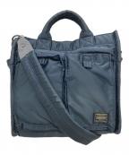 PORTERポーター）の古着「2WAY VERTICAL TOTE BAG(S)」｜ネイビー / アイアンブルー