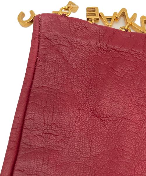 CHANEL（シャネル）CHANEL (シャネル) レザーチャームレザーグローブ レッド サイズ:7の古着・服飾アイテム