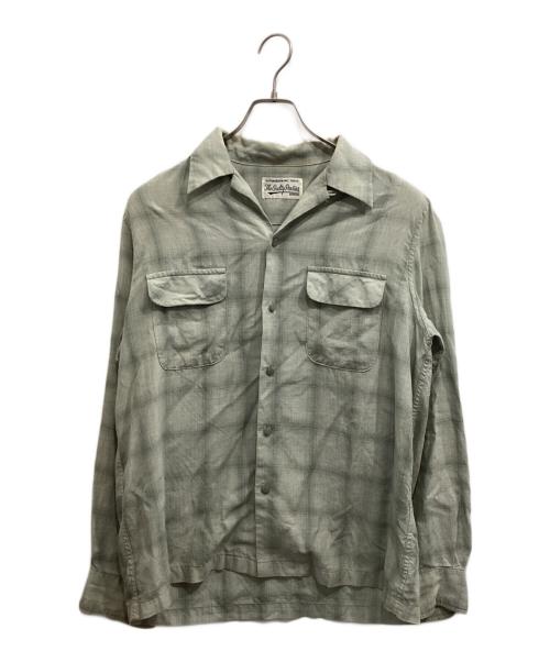 WACKO MARIA（ワコマリア）WACKO MARIA (ワコマリア) レーヨンオンブレチェックシャツ グリーン サイズ:Mの古着・服飾アイテム