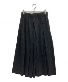 HOMME PLISSE ISSEY MIYAKE（オム プリッセ イッセイ ミヤケ）の古着「プリーツ袴パンツ」｜ブラック