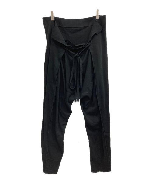 ISSEY MIYAKE MEN（イッセイミヤケメン）ISSEY MIYAKE MEN (イッセイミヤケメン) 変形サルエルイージーパンツ ブラック サイズ:3の古着・服飾アイテム