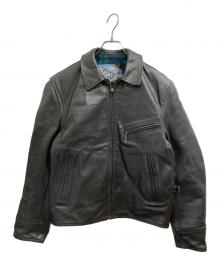 Aero LEATHER（エアロレザー）の古着「シングルライダースジャケット」｜ブラック