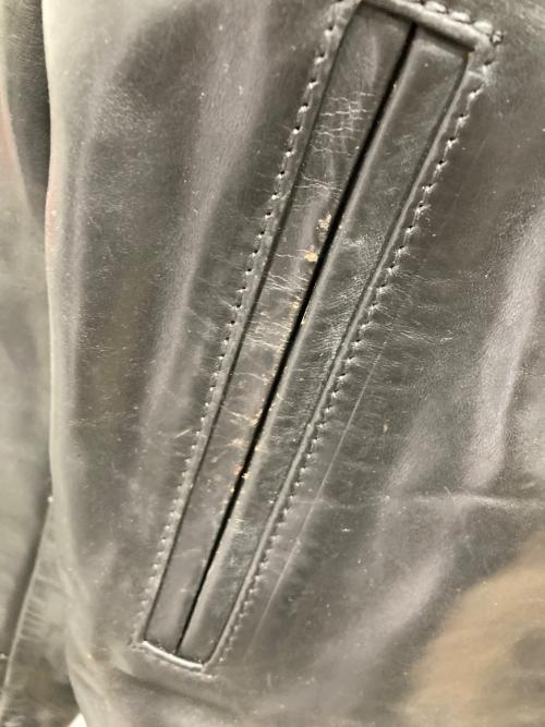 Aero LEATHER（エアロレザー）Aero LEATHER (エアロレザー) シングルライダースジャケット ブラック サイズ:38の古着・服飾アイテム