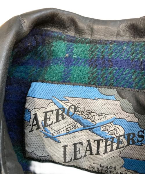 Aero LEATHER（エアロレザー）Aero LEATHER (エアロレザー) シングルライダースジャケット ブラック サイズ:38の古着・服飾アイテム