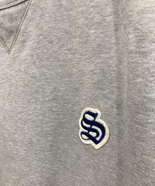 stussy（ステューシー）stussy (ステューシー) 前V Sロゴワッペンスウェット グレー サイズ:Lの古着・服飾アイテム