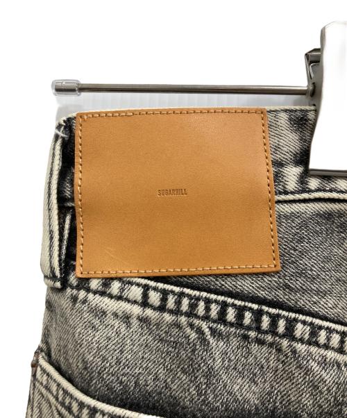 SUGARHILL（シュガーヒル）SUGARHILL (シュガーヒル) CRASHED BLACK MODERN DENIM FLARED TROUSERS グレー サイズ:28の古着・服飾アイテム