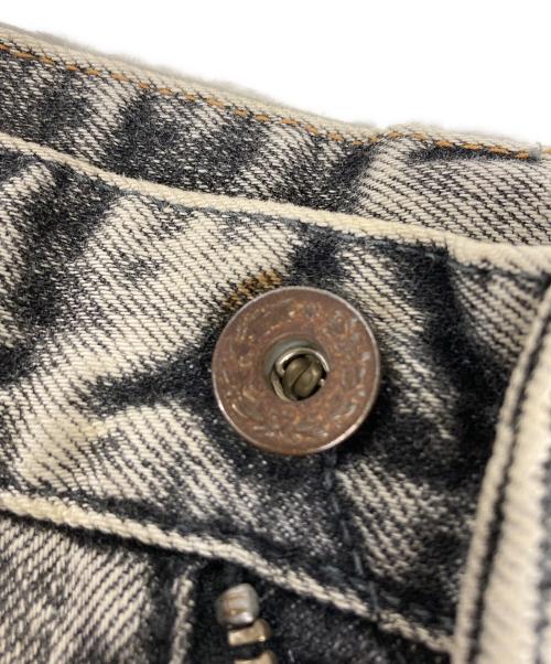 SUGARHILL（シュガーヒル）SUGARHILL (シュガーヒル) CRASHED BLACK MODERN DENIM FLARED TROUSERS グレー サイズ:28の古着・服飾アイテム