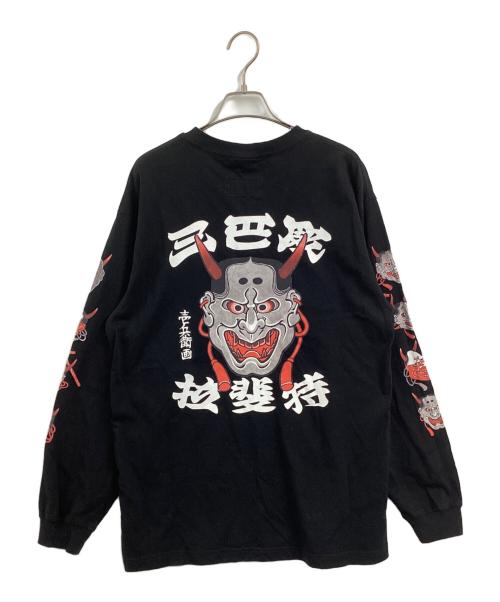 Lyft（リフト）Lyft (リフト) THREE TIDES (スリータイズ) ICHIBAY HANNYA L/S TEE ブラック サイズ:Mの古着・服飾アイテム