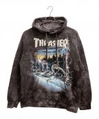 THRASHER×the mountainスラッシャー×ザマウンテン）の古着「ウルフプリントプルオーバーパーカー」｜グレー