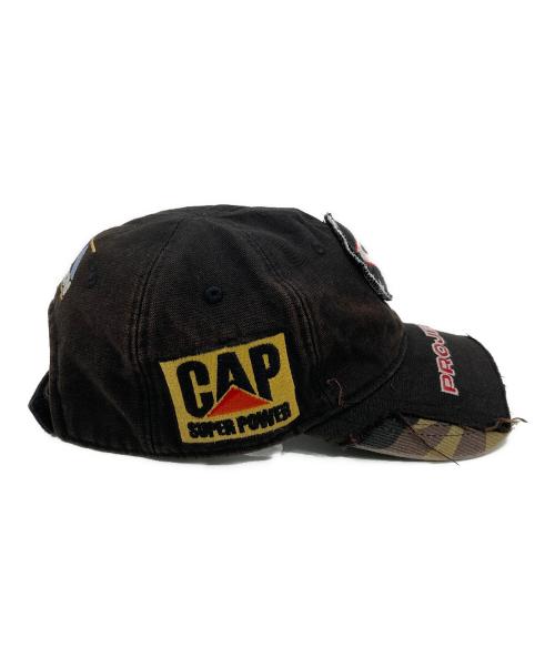 PROJECT G/R（プロジェクト ジーアール）PROJECT G/R (プロジェクト ジーアール) DECONSTRUCTED CAP ブラックの古着・服飾アイテム