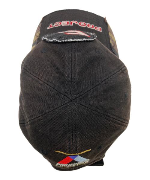 PROJECT G/R（プロジェクト ジーアール）PROJECT G/R (プロジェクト ジーアール) DECONSTRUCTED CAP ブラックの古着・服飾アイテム