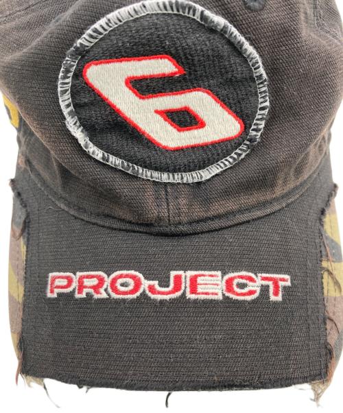 PROJECT G/R（プロジェクト ジーアール）PROJECT G/R (プロジェクト ジーアール) DECONSTRUCTED CAP ブラックの古着・服飾アイテム