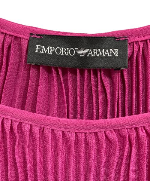 EMPORIO ARMANI（エンポリオ アルマーニ）EMPORIO ARMANI (エンポリオ アルマーニ) プリーツブラウス ピンク サイズ:記載なしの古着・服飾アイテム