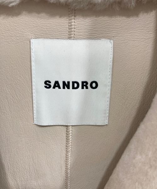 Sandro（サンドロ）Sandro (サンドロ) ムートンコート ベージュ サイズ:36 未使用品の古着・服飾アイテム