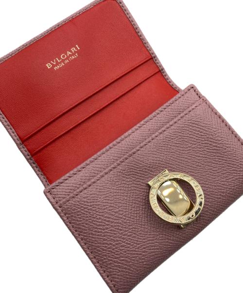 BVLGARI（ブルガリ）BVLGARI (ブルガリ) ロゴクリップカードケース ピンクの古着・服飾アイテム