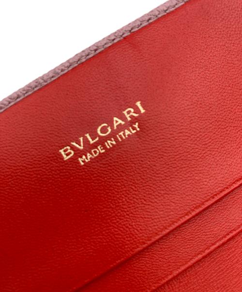 BVLGARI（ブルガリ）BVLGARI (ブルガリ) ロゴクリップカードケース ピンクの古着・服飾アイテム