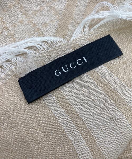 GUCCI（グッチ）GUCCI (グッチ) コットンGG大判ストール ベージュの古着・服飾アイテム