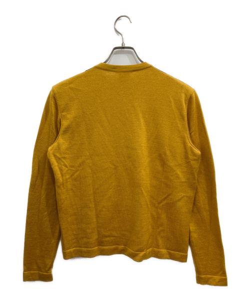 HERMES（エルメス）HERMES (エルメス) 動物柄シルクカシミヤカーディガン イエロー サイズ:42の古着・服飾アイテム