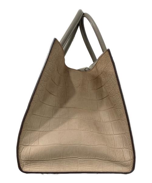 CELINE（セリーヌ）CELINE (セリーヌ) クロコ型押しラゲージ ファントム ベージュの古着・服飾アイテム