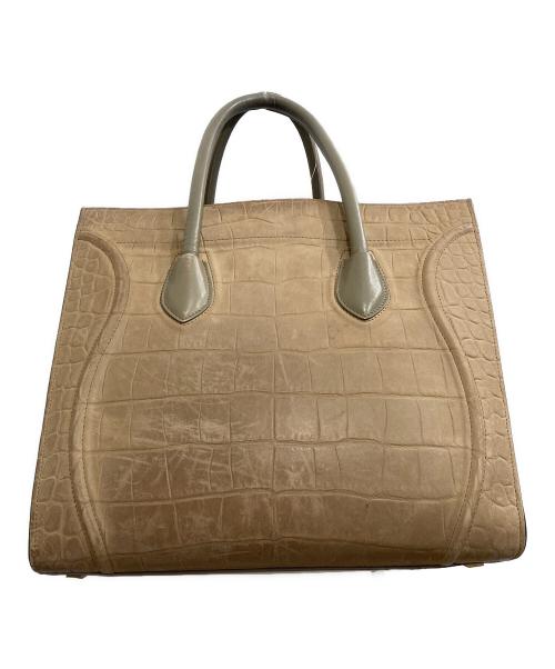 CELINE（セリーヌ）CELINE (セリーヌ) クロコ型押しラゲージ ファントム ベージュの古着・服飾アイテム