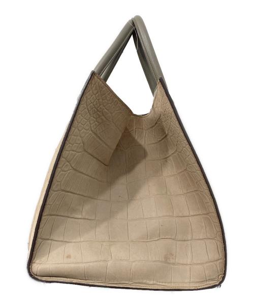 CELINE（セリーヌ）CELINE (セリーヌ) クロコ型押しラゲージ ファントム ベージュの古着・服飾アイテム