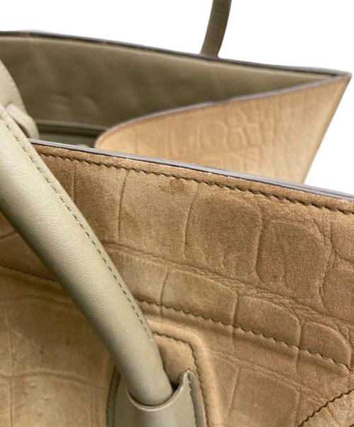 CELINE（セリーヌ）CELINE (セリーヌ) クロコ型押しラゲージ ファントム ベージュの古着・服飾アイテム