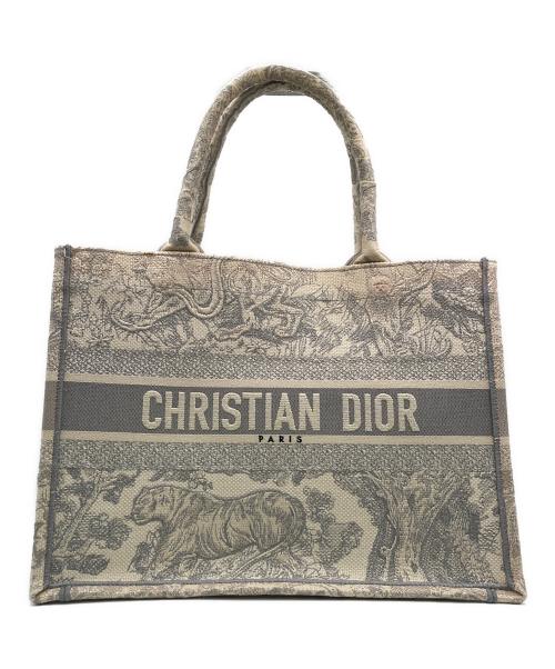 Christian Dior（クリスチャン ディオール）Christian Dior (クリスチャン ディオール) オブリークブックトート ミディアム アイボリーの古着・服飾アイテム