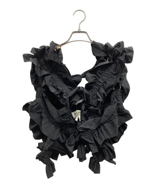 HOUGA（ホウガ）HOUGA (ホウガ) kiki frill vest ブラック サイズ:FREEの古着・服飾アイテム