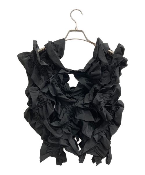 HOUGA（ホウガ）HOUGA (ホウガ) kiki frill vest ブラック サイズ:FREEの古着・服飾アイテム
