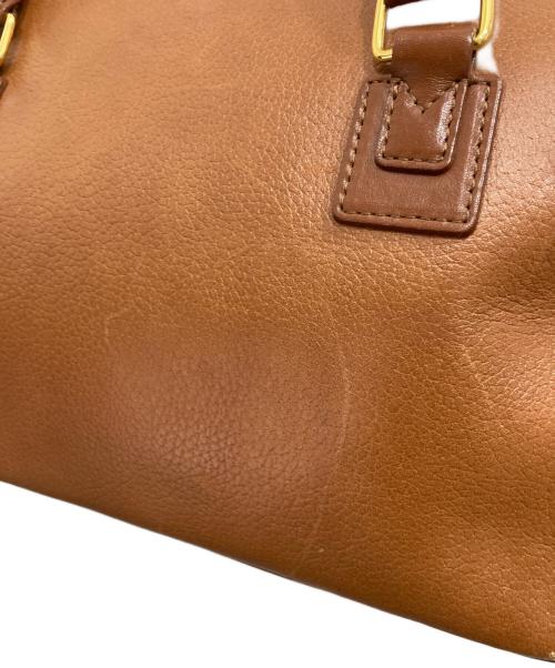 Burberry's（バーバリーズ）Burberry's (バーバリーズ) 裏地ノヴァチェックレザーミニボストンバッグ ブラウンの古着・服飾アイテム