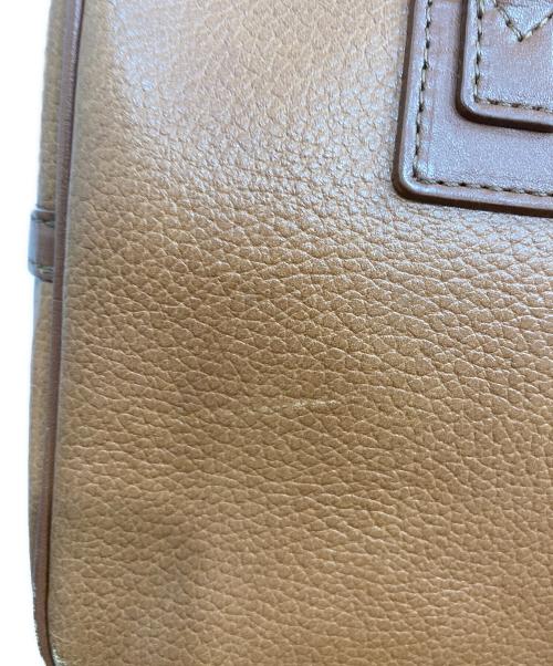 Burberry's（バーバリーズ）Burberry's (バーバリーズ) 裏地ノヴァチェックレザーミニボストンバッグ ブラウンの古着・服飾アイテム