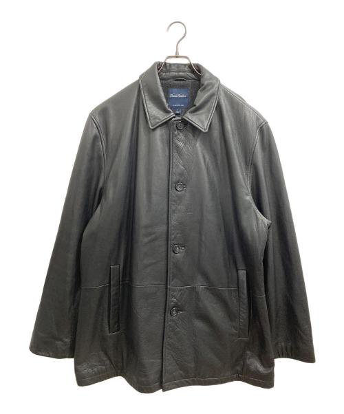 BROOKS BROTHERS（ブルックスブラザーズ）BROOKS BROTHERS (ブルックスブラザーズ) レザーカーコート ブラック サイズ:Lの古着・服飾アイテム