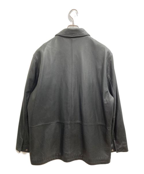 BROOKS BROTHERS（ブルックスブラザーズ）BROOKS BROTHERS (ブルックスブラザーズ) レザーカーコート ブラック サイズ:Lの古着・服飾アイテム