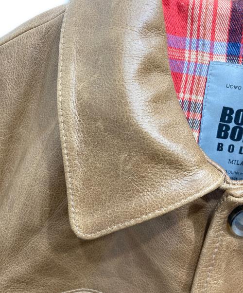 BOLINI（ボリーニ）BOLINI (ボリーニ) カウレザージャケット ブラウン サイズ:50の古着・服飾アイテム
