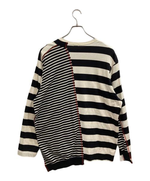 kolor/BEACON（カラービーコン）kolor/BEACON (カラービーコン) swiching border longsleeve t-shirt ブラック×ホワイト サイズ:2の古着・服飾アイテム
