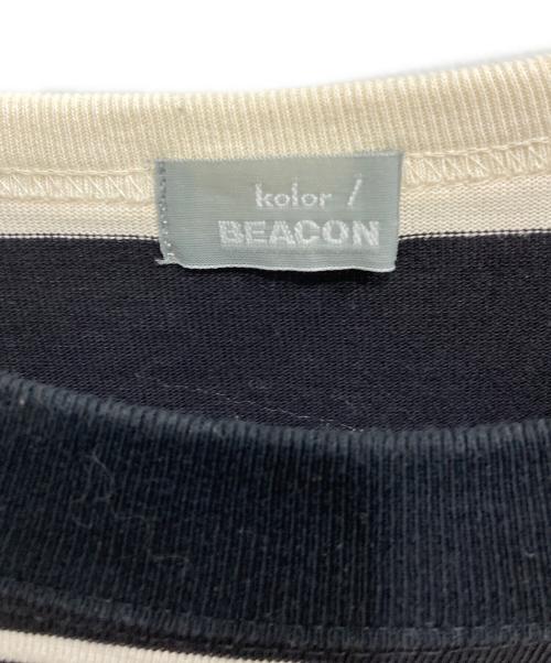 kolor/BEACON（カラービーコン）kolor/BEACON (カラービーコン) swiching border longsleeve t-shirt ブラック×ホワイト サイズ:2の古着・服飾アイテム